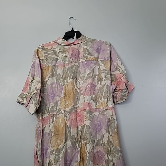 Lauren Ralph Lauren Floral Tie-Front Linen Shirt Dress - Picture 6 of 10